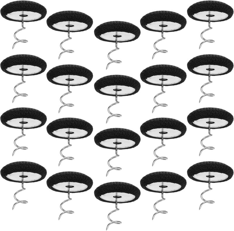 30pcs Stainless Steel Upholstery Pins and Furniture Tack Pins Black Twist for Bed Skirts Sofa Covers Anti-Slip Fastening Home Bedding Accessories - Image 1