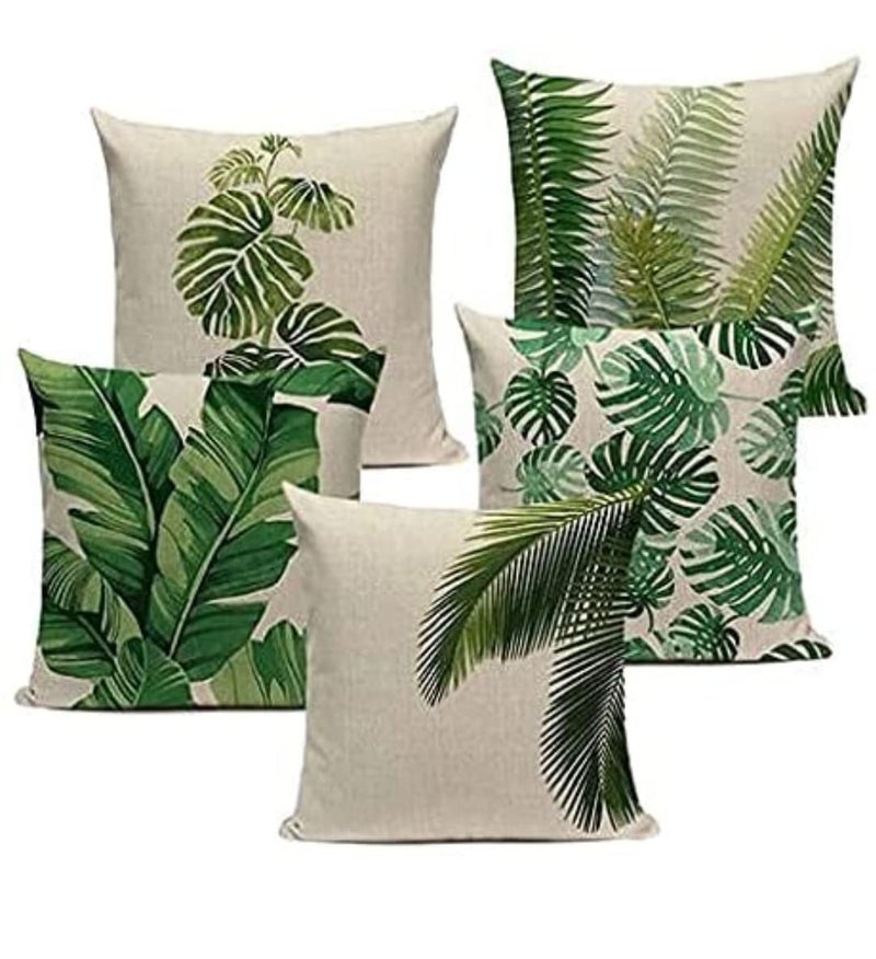 AIVIK Ethnic Motifs Printed Cushion Covers, White Throw Pillow/ Cushion Covers - (Off-White, 16 x 16 Inch) (40.6 x 40.6 cm) Set of 5, - Image 2