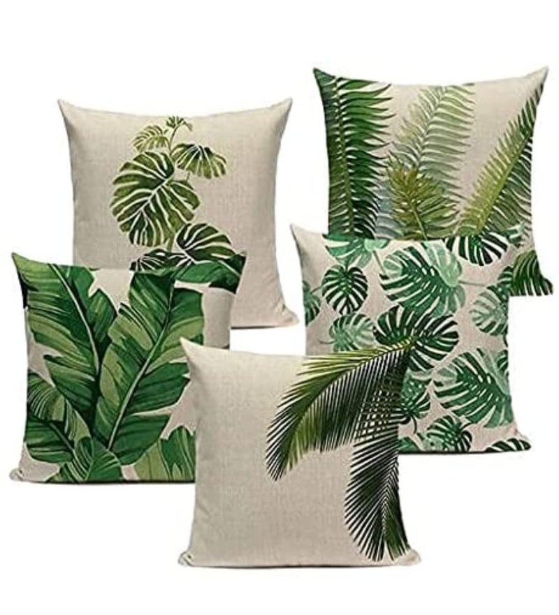 AIVIK Ethnic Motifs Printed Cushion Covers, White Throw Pillow/ Cushion Covers - (Off-White, 16 x 16 Inch) (40.6 x 40.6 cm) Set of 5, - Image 5