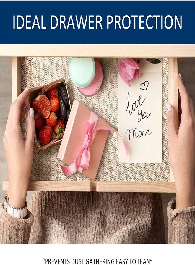 ستار ورك بطانات أرفف ستار وورك - بطانات أدراج غير لاصقة وقابلة للقص من مادة PVC للمطبخ والخزائن والأدراج والأرفف والتخزين والحقائب والثلاجات والمكاتب (30 × 500 سم) - Image 5