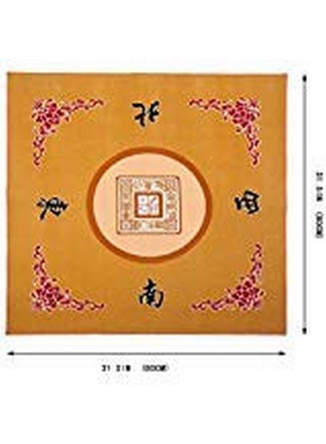 THY COLLECTIBLES Universal Mahjong/Paigow/Card/Game Table Cover Yellow Mat 31.5" X 31.5" (80Cm X 80Cm) - Image 2