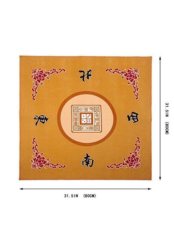 THY COLLECTIBLES Universal Mahjong/Paigow/Card/Game Table Cover Yellow Mat 31.5" X 31.5" (80Cm X 80Cm) - Image 3