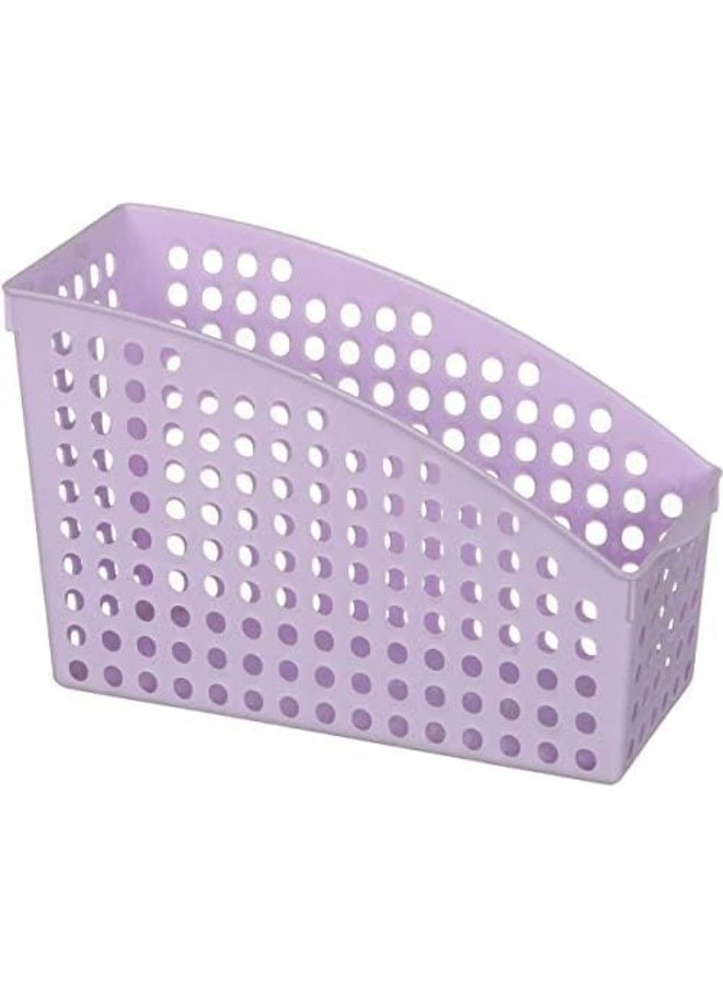 Versatile general-purpose baskets for storing and organizing various files and documents; 22 x 8 x 15.5 cm, purple. - Image 1