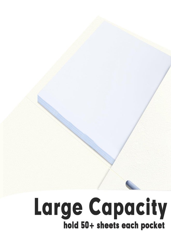 RAZCC Two Pocket Folders, RAZCC 50 Pack 2 Pocket Folders Fit Letter Size Paper, Paper Folders with Pockets for School Office Business Home (White) - Image 5
