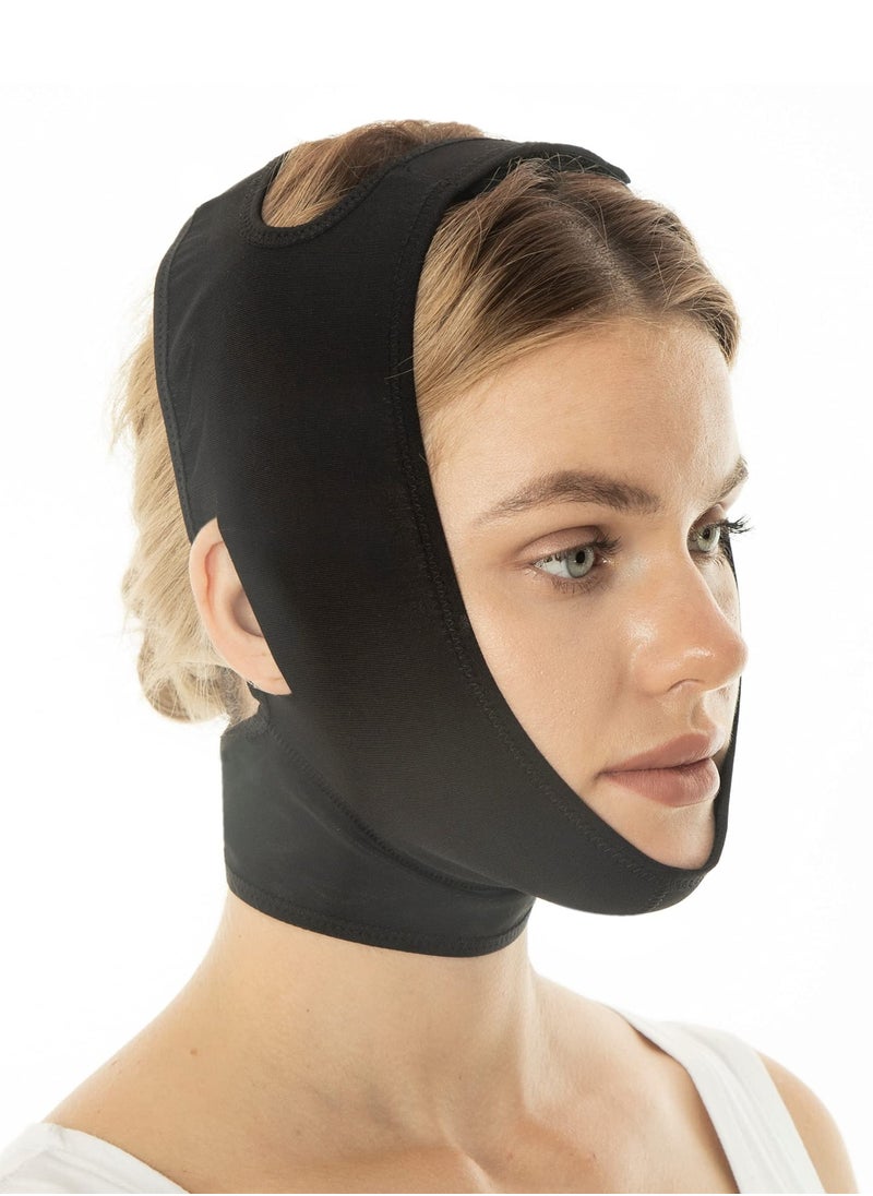 XiuWoo Post Surgery Neck and Chin Compression Wrap Bandage, Face Slimmer, Jowl Tightening, Neck Coverage, Chin Lifting Strap for Women  - Image 1