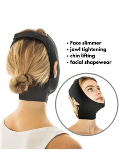 XiuWoo Post Surgery Neck and Chin Compression Wrap Bandage, Face Slimmer, Jowl Tightening, Neck Coverage, Chin Lifting Strap for Women  - Image 3