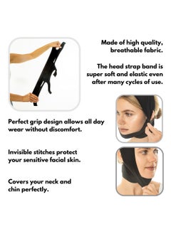 XiuWoo Post Surgery Neck and Chin Compression Wrap Bandage, Face Slimmer, Jowl Tightening, Neck Coverage, Chin Lifting Strap for Women  - Image 4