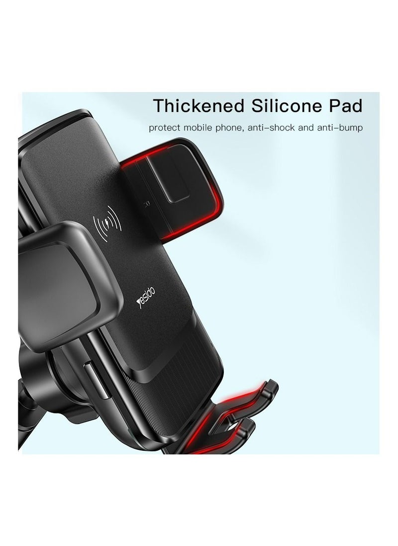 Yesido - Yesido C188 15W Automatic Induction Wireless Charging Car Holder(Black) - Image 1