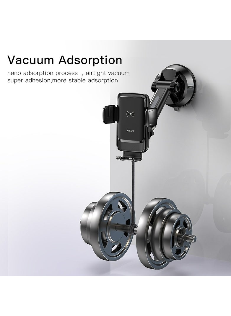 Yesido - Yesido C188 15W Automatic Induction Wireless Charging Car Holder(Black) - Image 1