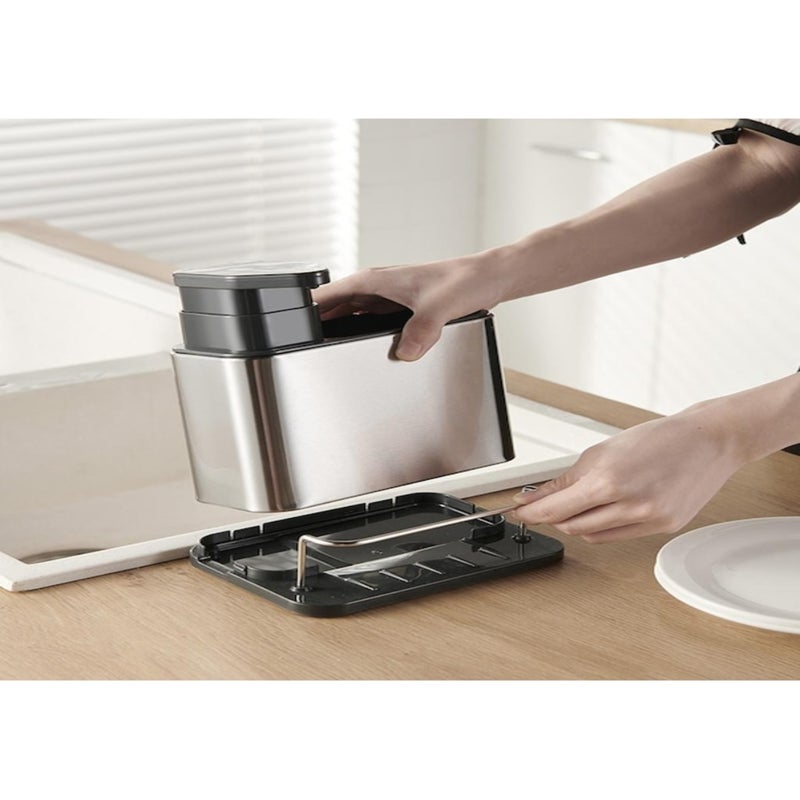 Multifunctional household , fork, spoon, chopstick holder, tableware cylinder, draining rack, kitchen stainless - steel partitioned chopstick cylinder - Image 3