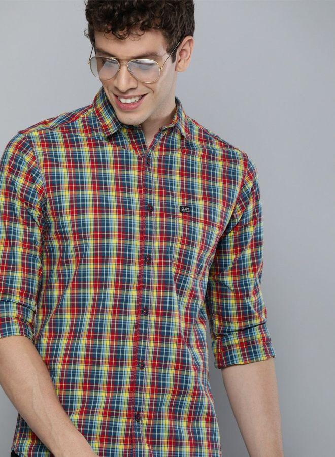 شركة المرآب الهندية قميص بطبعة مربعات - Image 1