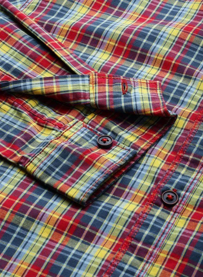 The Indian Garage Co The Indian Garage Co Men Multi Slim Fit Checked Shirt