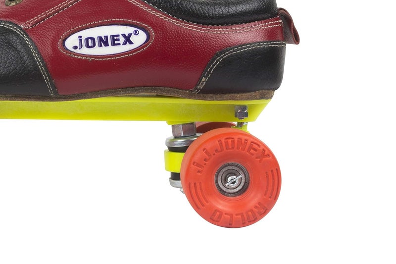 Jonex JJ Unisex_Youth Fix Body Quad Shoe Skates Rollo Rubber Artistic_Skate_Wheel For Senior With Free Bag Size 10 (28 Cm) (MYC), Black - Image 3