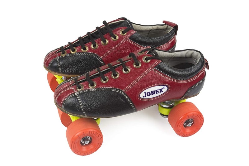 Jonex JJ Unisex_Youth Fix Body Quad Shoe Skates Rollo Rubber Artistic_Skate_Wheel For Senior With Free Bag Size 10 (28 Cm) (MYC), Black - Image 2