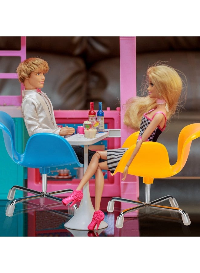 Sosation 12 Pieces 1:6 Scale Dollhouse Miniature Plastic Chair Colorful Miniature Chair Dollhouse Furniture Diy Mini Armchair Backrest Swivel Egg Chairs For Dolls Dollhouse Accessories Decoration 6 Colors - Image 5
