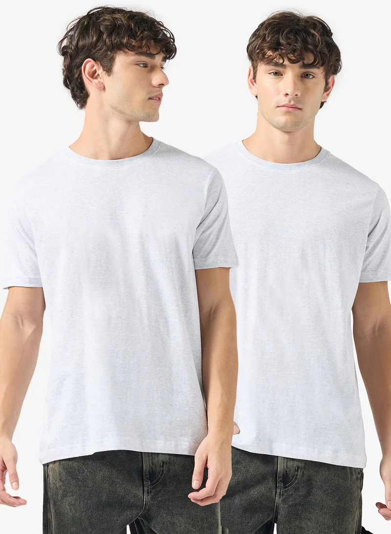 Seventy Five Basics Pack of 2 Round Neck T-Shirt