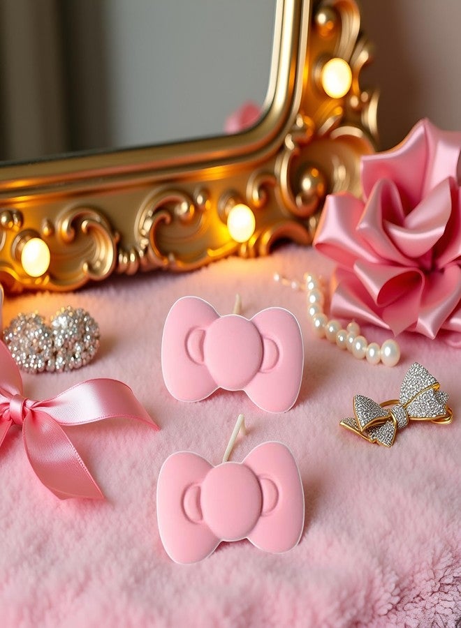 Tustao 1Set of 2 Pink Bow Hair Clips Pink Bows for Girls, Barrettes for Women Hair Bows, Fashion Bow Hairpin Alligator Clips Accessories, Hair Clips for Girls and Women Clips - Image 5