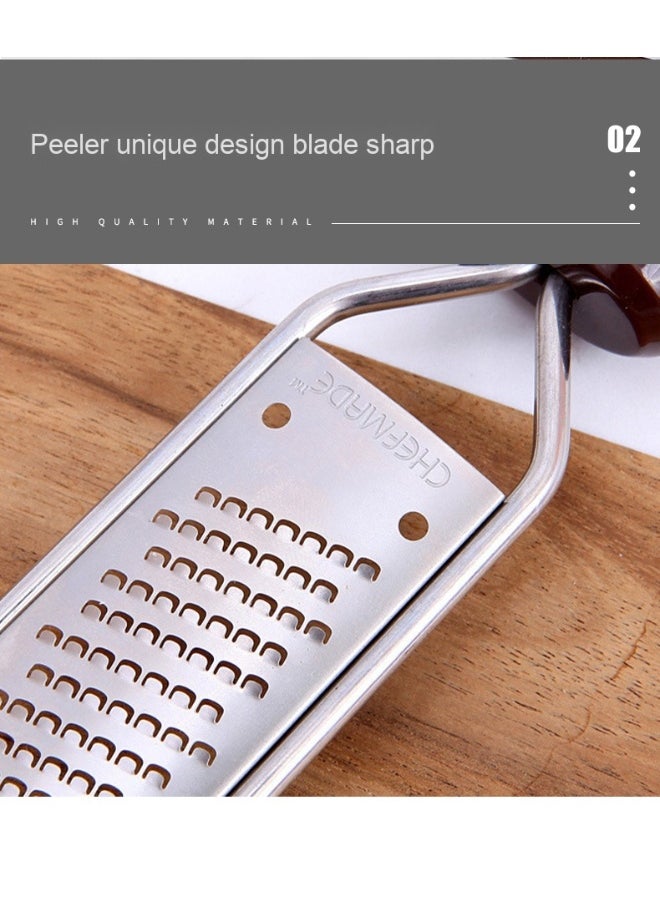chefmade - 304 Stainless Steel Multi-Functional Cheese Grater and Slicer - Image 1