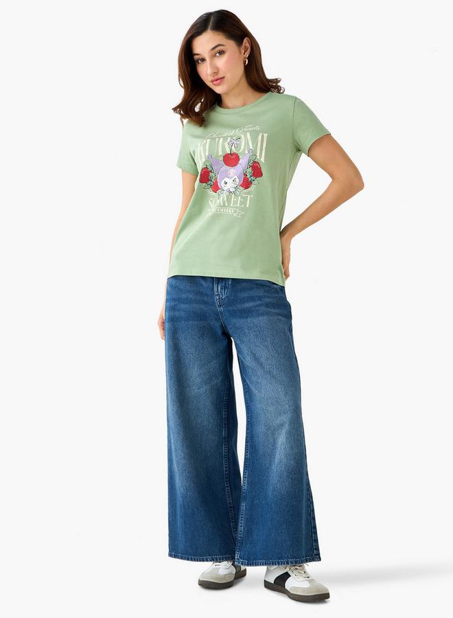 SP Characters Cotton T-shirt with Kuromi Print - Image 2