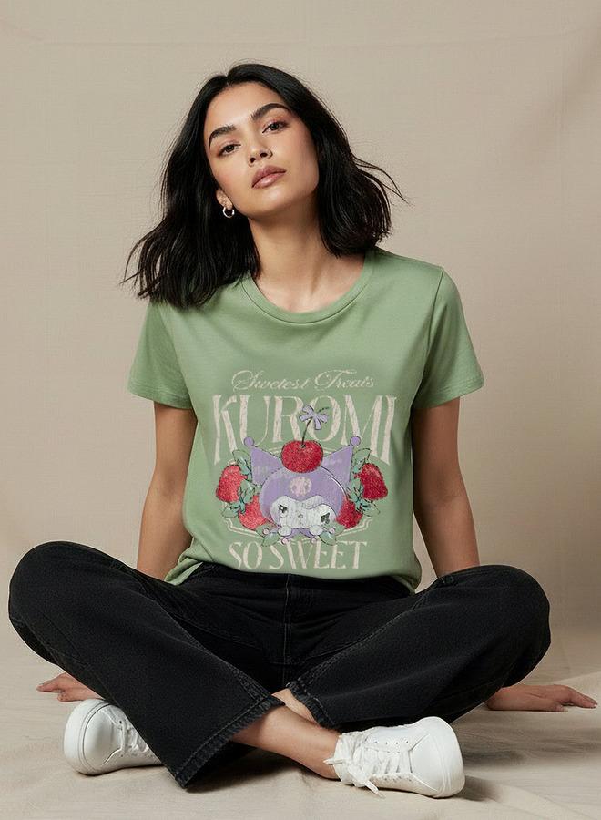 SP Characters Cotton T shirt with Kuromi Print - Image 5