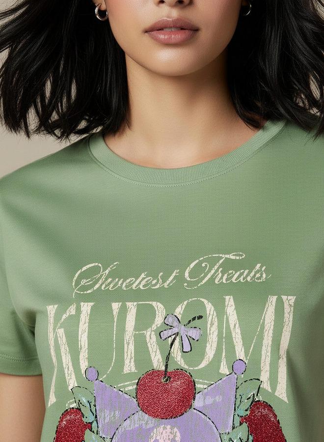SP Characters Cotton T shirt with Kuromi Print - Image 3