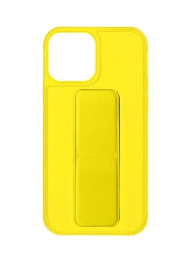 ACLIX iPhone 14 Pro Case with Hand Grip Foldable Magnetic Kickstand Wrist Strap Finger Grip Cover 6.1 inch Yellow - Image 1