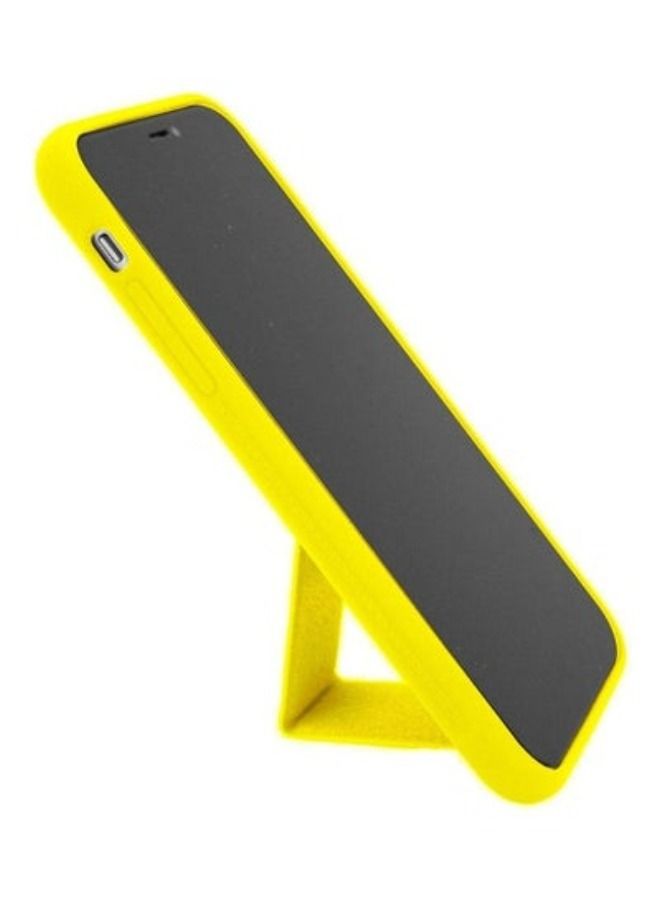 ACLIX iPhone 14 Pro Case with Hand Grip Foldable Magnetic Kickstand Wrist Strap Finger Grip Cover 6.1 inch Yellow - Image 5