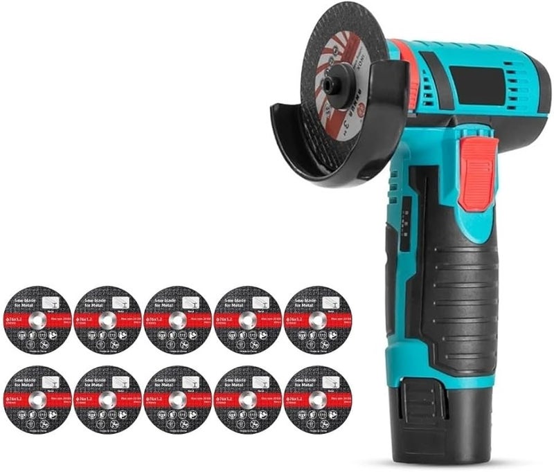 12 فولت 300 واط مطحنة زاوية بدون فرش 19500 دورة في الدقيقة أداة كهربائية قابلة للشحن للقطع والطحن - Image 4