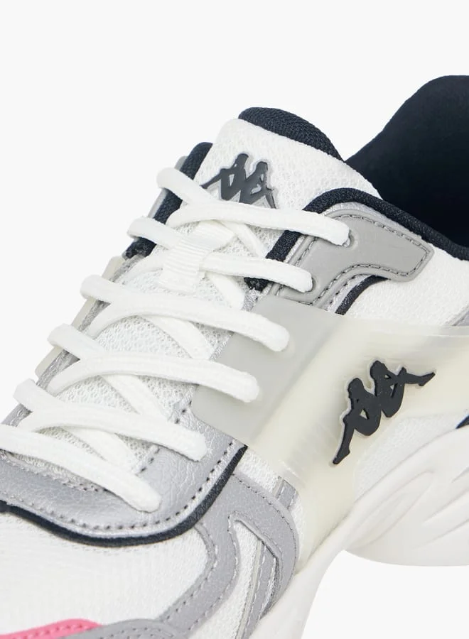 Kappa Women's Panelled Lace-Up Sports Shoes with Pull Tabs