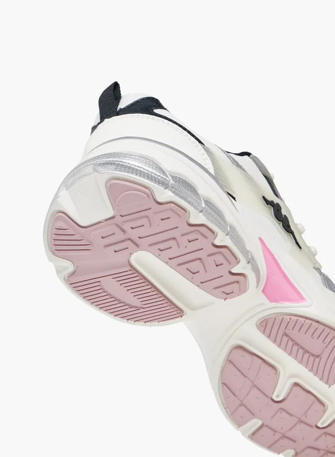 Kappa Women's Panelled Lace-Up Sports Shoes with Pull Tabs