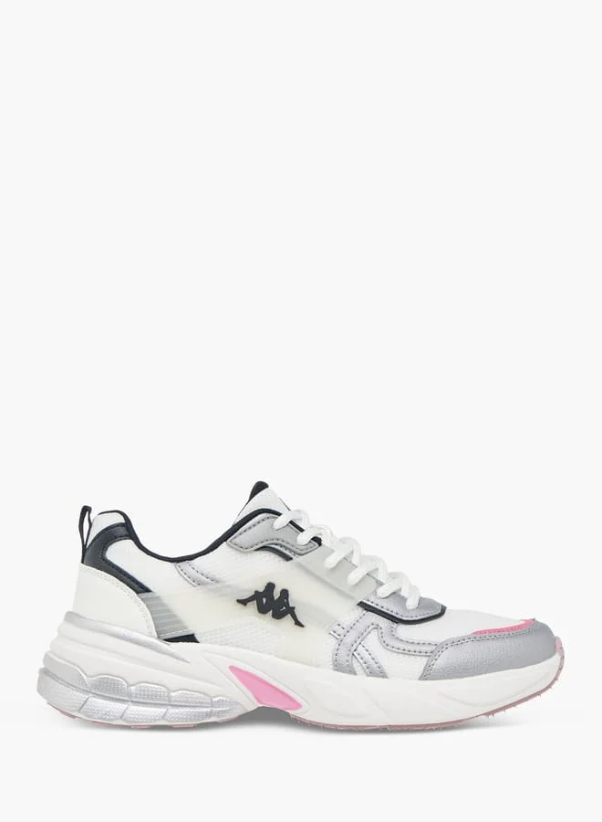 Kappa Women's Panelled Lace-Up Sports Shoes with Pull Tabs