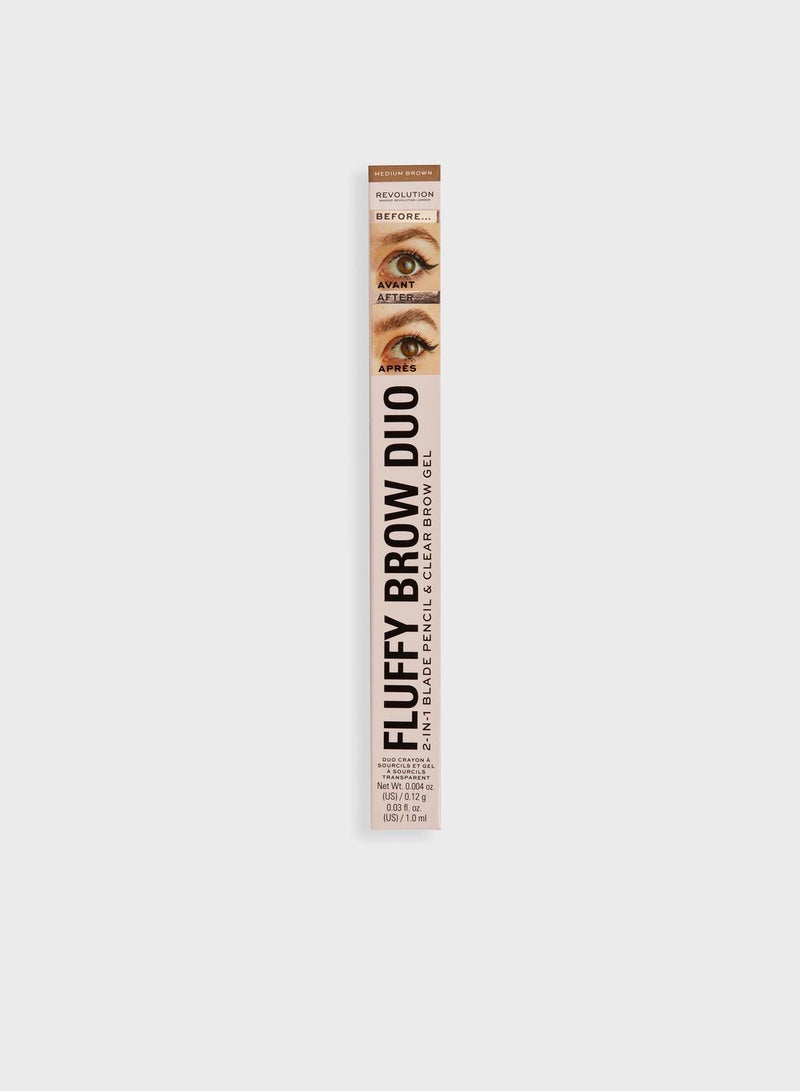 REVOLUTION Fluffy Brow Filter Duo Medium Brown  - Image 4