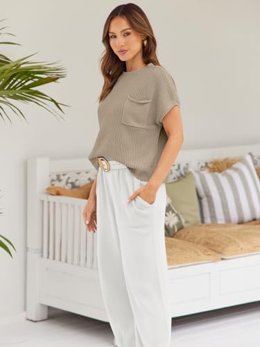 LILLUSORY Two 2 Piece Sets Womens 2025 Spring Summer Matching Lounge Sweatsuits Sweat Suits Trendy Travel Beach Vacation Fashion Resort Wear Outfits Knit Loungewear Clothes Clothing White XL - Image 4