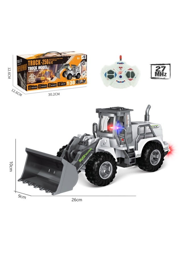 null - E-commerce Excavator Wood Grabbing Machine Bulldozer Road Pressing Engineering Vehicle Electric Remote Control Vehicle Four-way Five-way Model Vehicle-Colour:The Front Arm Of The Sitong 814-5 Bulldozer (white) Cannot Be Swung Remotely-Proportion:Package 2: (electricity Included) 3 Rechargeable Batteries, 1 Charging Stand, 2 Remote Control Batteries - Image 1