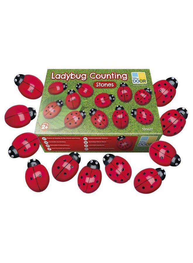 yellow door YUS1027 Ladybug Counting Stones, Set of 22 - Image 1