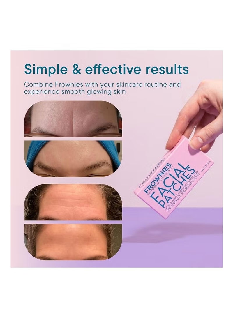 فراونيز الجبهة وبين العينين بقعات الوجه - بقعات منخفضة الحساسية لتناعم وتخفيف الجبهة الأفقية و الخطوط الحادية عشرة - للاستخدام بين عشية وضحاها، 144 عدد - Image 2