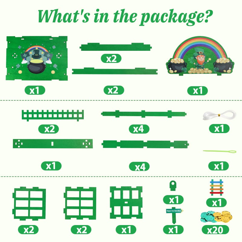 Phoncoo St Patrick's Day Leprechaun Trap Kit, St Patrick's Day DIY Toys Gift for Kids, Leprechaun Trap Crafts Kit to Catch A Leprechaun, St Patrick's Day Party Supplies Decorations - Image 4