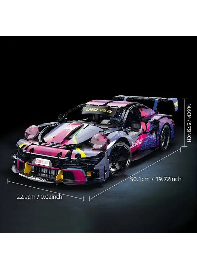 Cyberpunk Sports Car Building Blocks Easy To Assemble Gift For Teens Home Decor - Image 4