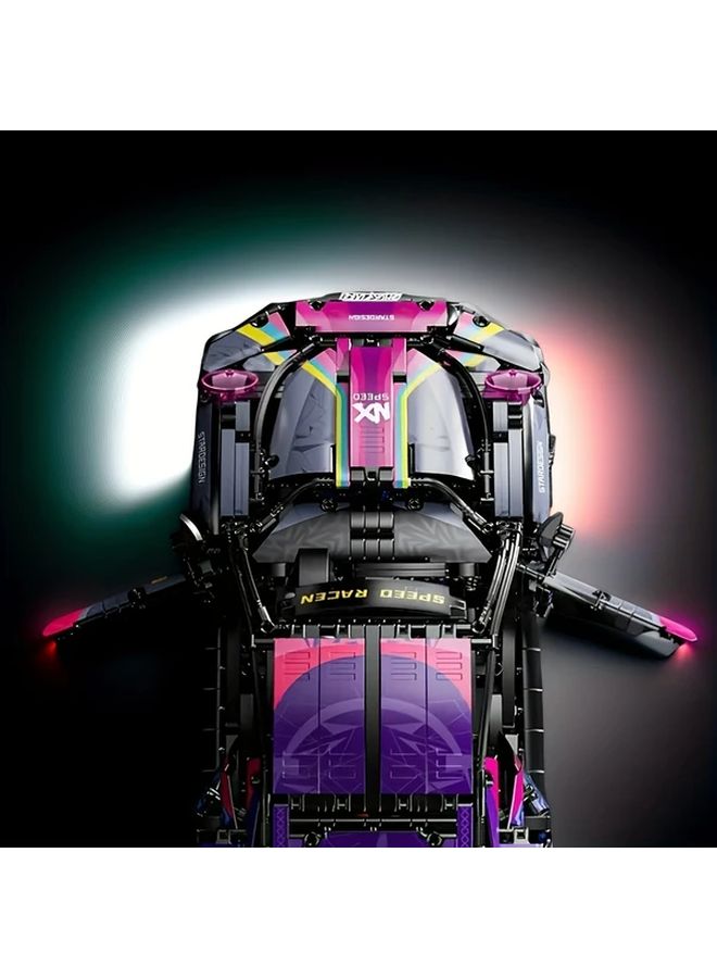 Cyberpunk Sports Car Building Blocks Easy To Assemble Gift For Teens Home Decor - Image 5