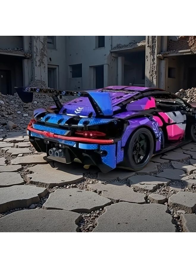 Cyberpunk Sports Car Building Blocks Easy To Assemble Gift For Teens Home Decor - Image 3