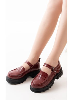 745-771 Claret Red Patent Leather Women's Daily High-Sole Loafer Shoes - pzsku/Z6DABA2BA4CA22DFF4DADZ/45/_/1730571690/74853f6c-467c-4d79-96e0-c13433ddefcd