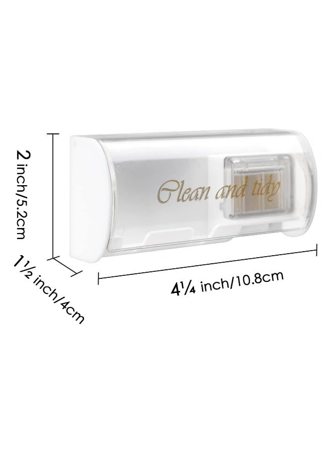 Wall Mounted Toothbrush Holder, 2 Pack Self Adhesive Toothbrush Hanger, 2 Slots Toothbrush Storage Organizer with Lid, Toothpaste Holder for Bathroom Shower, for Dorm Bathrooms and Shower(Clear) - Image 4