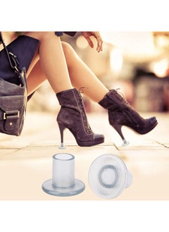 SYOSI Clear High Heel Protectors for High Heel Shoes,Women Shoes Heels Savers Stopper for Grass/Uneven Floor/Wedding Ceremony/Outdoor Events 13 Pairs  - Image 3