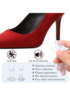 SYOSI Clear High Heel Protectors for High Heel Shoes,Women Shoes Heels Savers Stopper for Grass/Uneven Floor/Wedding Ceremony/Outdoor Events 13 Pairs  - Image 5