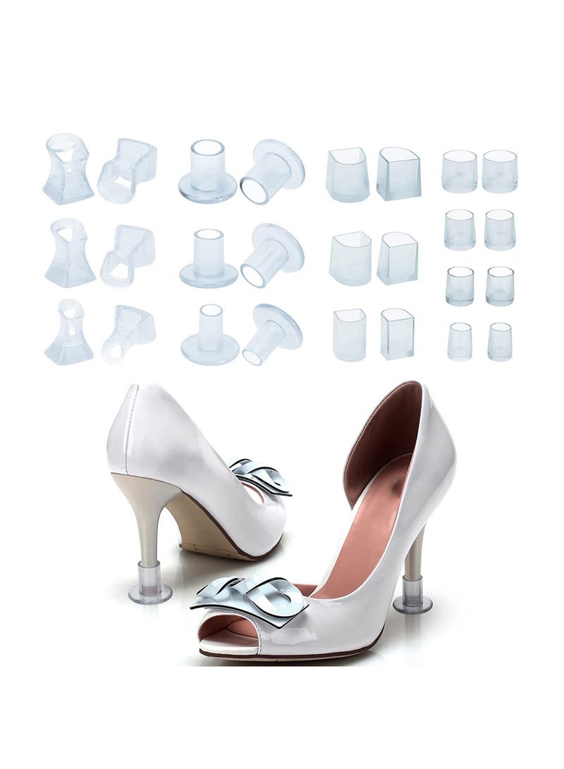 SYOSI Clear High Heel Protectors for High Heel Shoes,Women Shoes Heels Savers Stopper for Grass/Uneven Floor/Wedding Ceremony/Outdoor Events 13 Pairs - Image 2