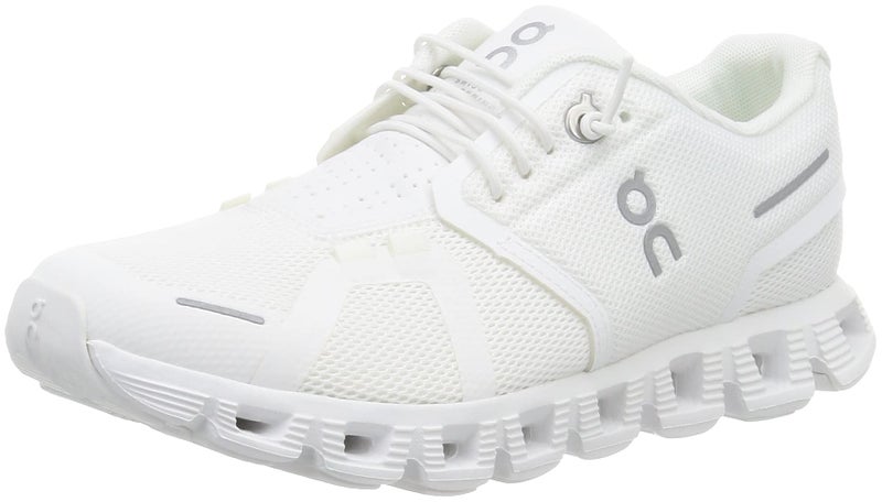 On Women's Cloud 5 Sneakers, All White, 8 Medium US - Image 1