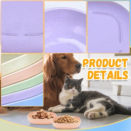 TKOnline 10 Pcs Cat Food Bowl, 5.7 Inch Plastic Shallow Pet Food and Water Dish for Whisker Fatigue Relief, Wide Cat Wet Feeding Bowls, Small Flat Dish for Indoor Outdoor Kittens Dogs ﻿ - Image 3