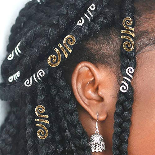 VinBee 30 PCS Viking Rings for Hair Braid Beard,Aluminum Dreadlocks,Hair Cuffs for Braids,Adjustable Charms,Viking Metal Braiding Beads Filigree Accessory (Gold) - Image 1