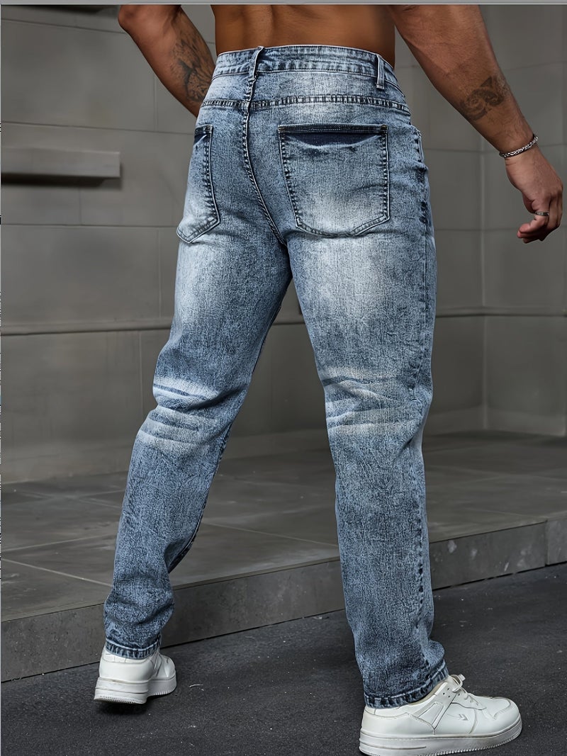 Men'S Fashion Casual Elastic Stretch Jeans - Image 4