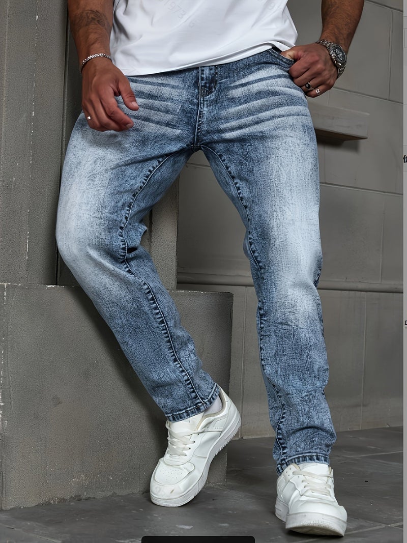 Men'S Fashion Casual Elastic Stretch Jeans - Image 5